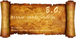 Bitter Oktávián névjegykártya